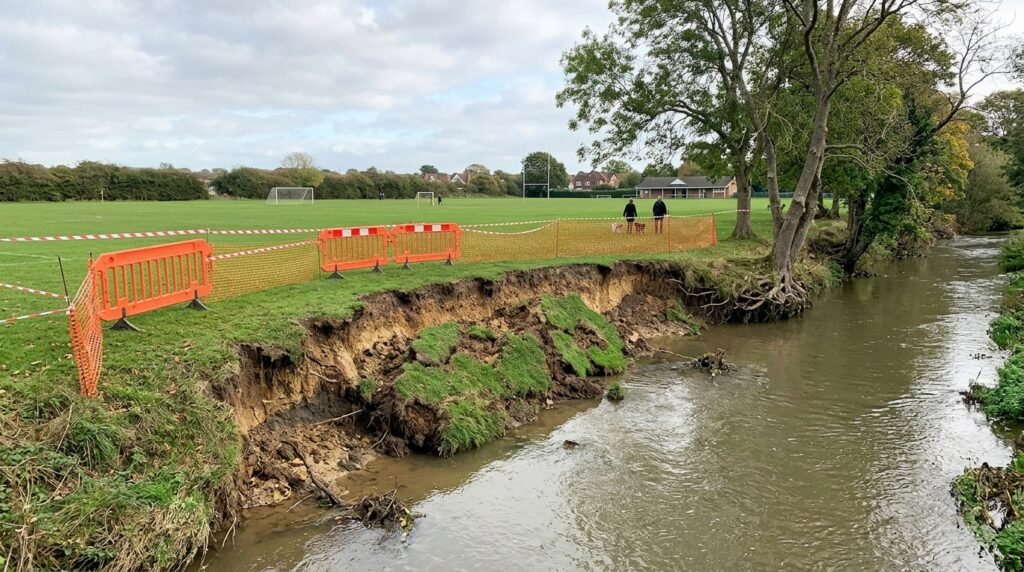 Riverbank Collapse Iford Playing Fields