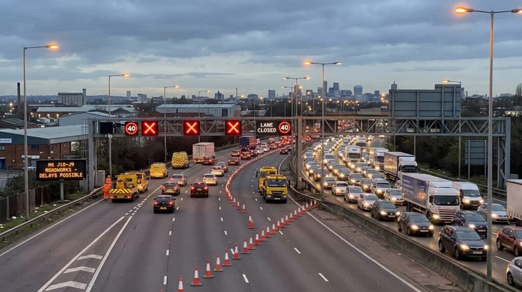 M6 Walsall Birmingham Lanes Closure